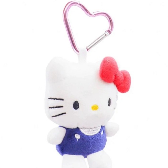 Hello Kitty Plush Keychain with Red Bow - Picture 4 of 7